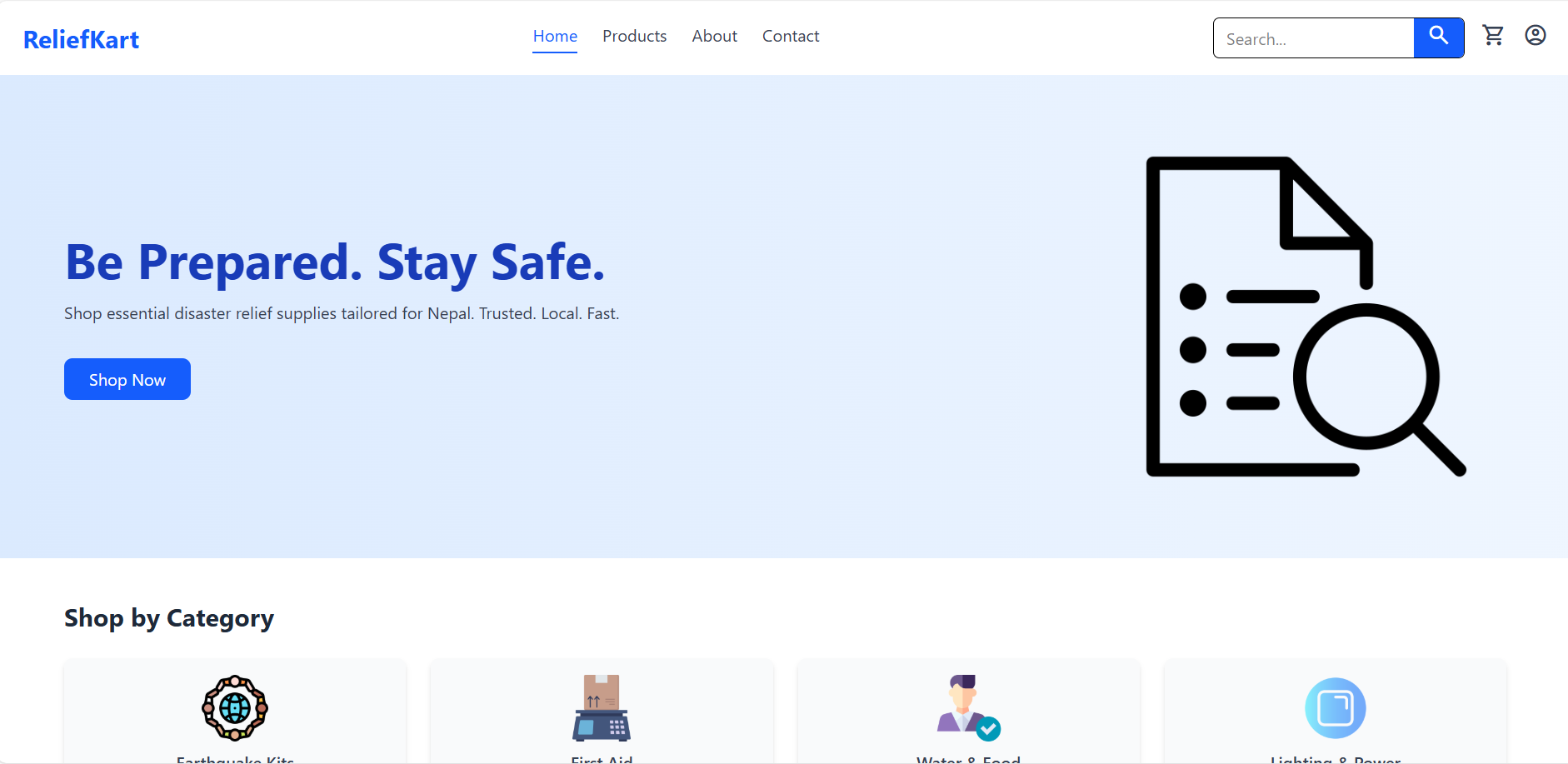 ReliefKart - Disaster Relief E-Commerce Platform